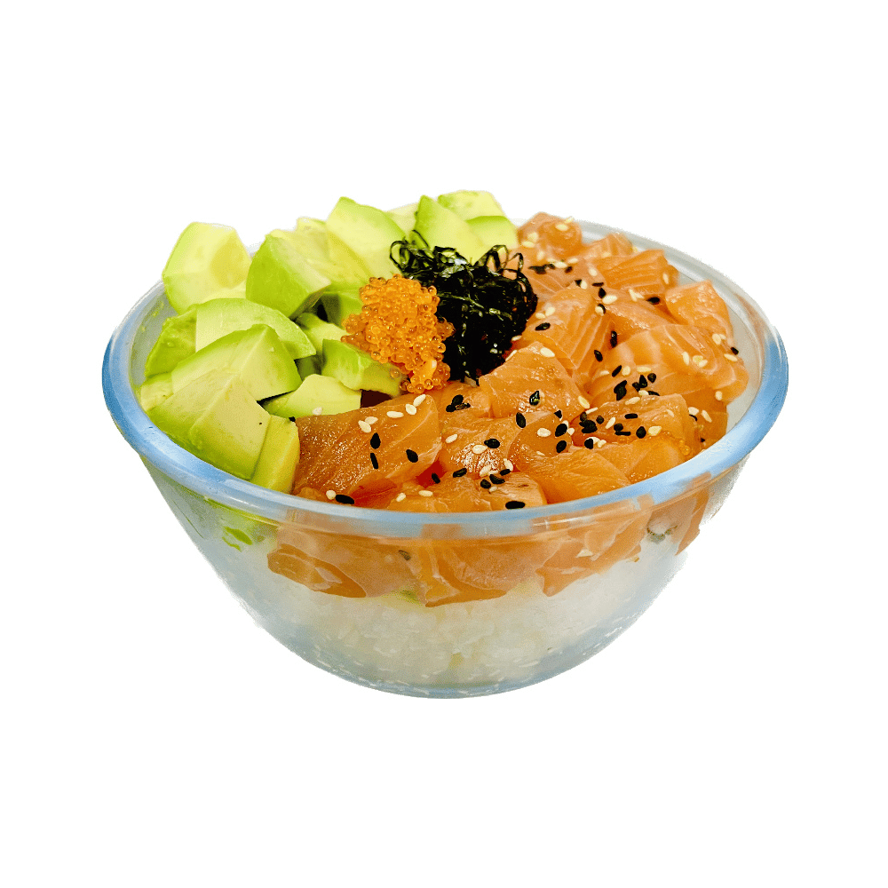 Healthy Salmon Avocado Poke Bowl